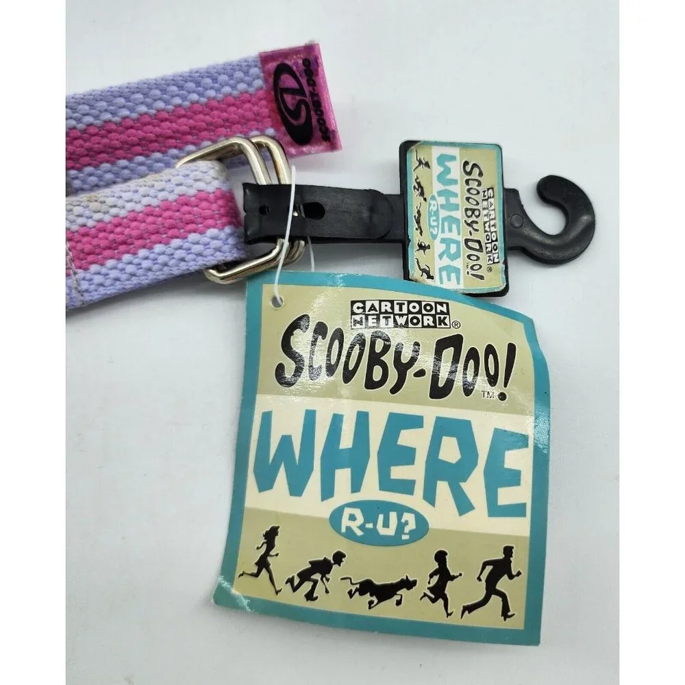 NEW 2001 Scooby-Doo Where R-U? Pink & Purple Woven Belt‎ Youth OSFA Warner Bros